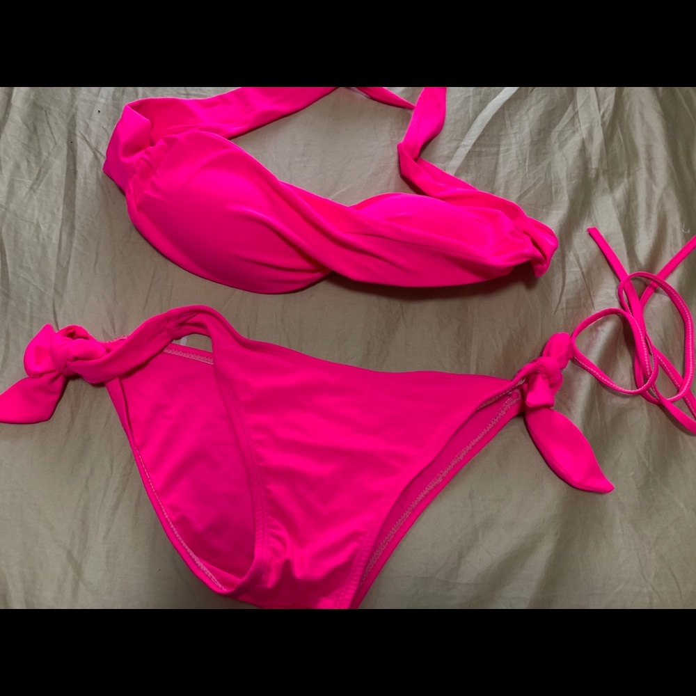 Hot pink bikini